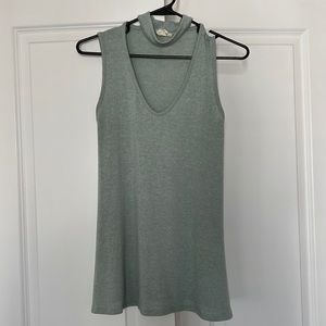 Blue choker collar tank